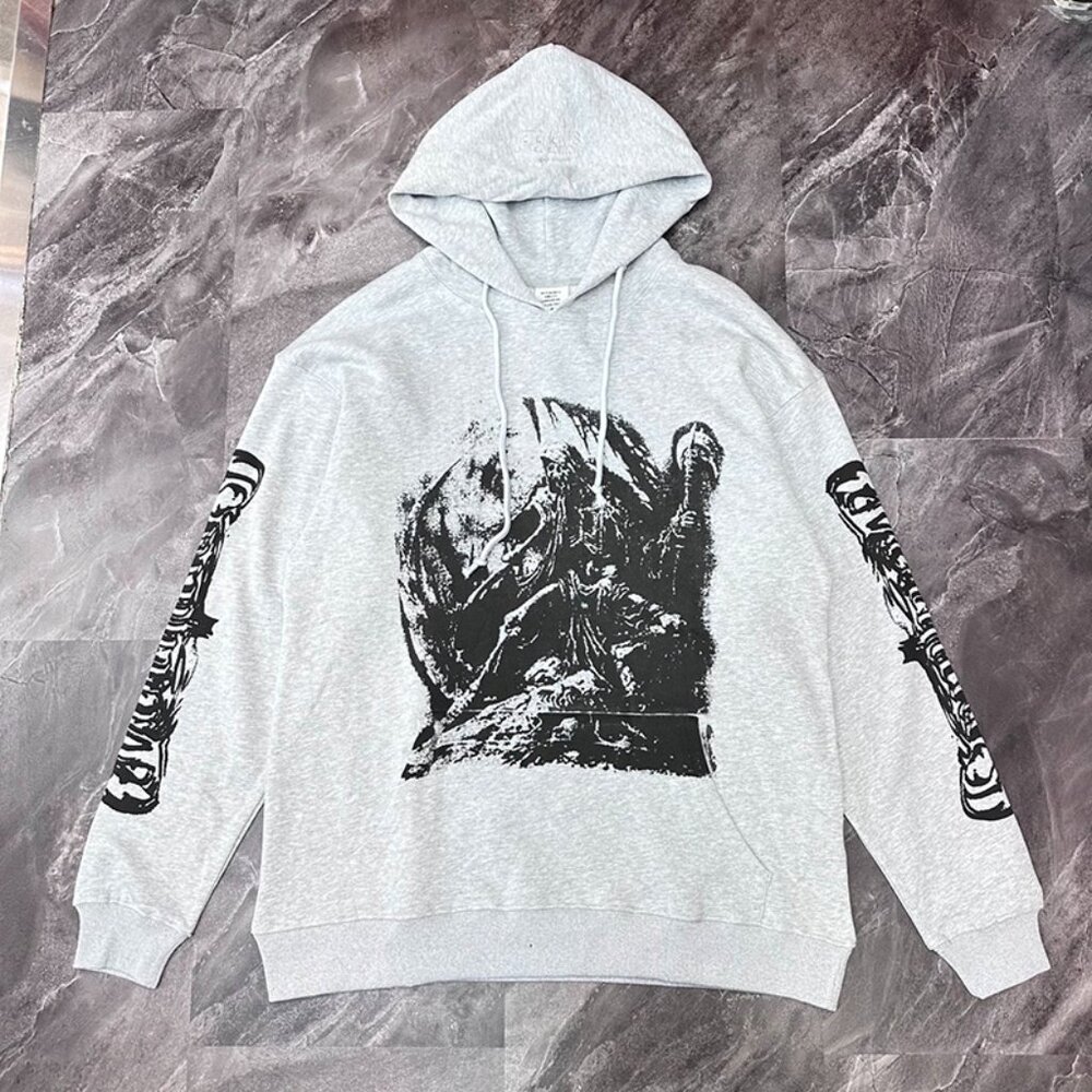 Vetements Light Grey Printed Hoodie